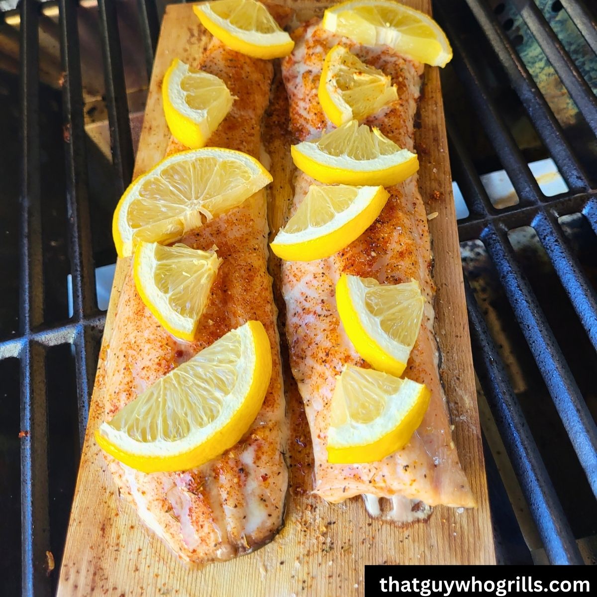 Grilled Salmon On A Cedar Plank