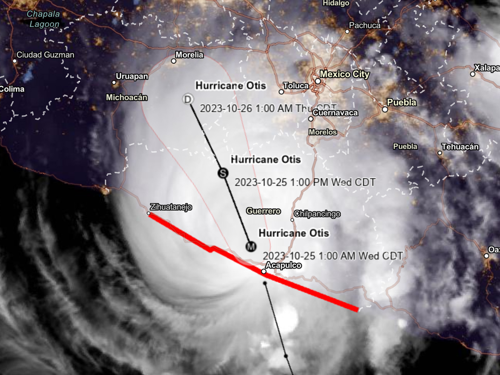 'Nightmare' Hurricane Otis Slams Into Mexico With 165 MPH Winds