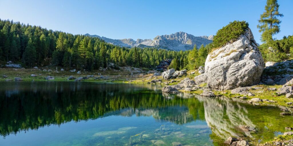 <p>A trip to Bled wouldn’t be complete without a trip to Triglav National Park. This national park has some truly breathtaking scenery of the surrounding Julian Alps and is the perfect place to visit for those looking to enjoy nature. </p><p>One of the best activities to embark on in the national park is hiking! For one of the most scenic trails, check out <a href="https://www.alltrails.com/trail/slovenia/bohinj/soteska-mostnice-in-slap-voje-iz-stare-fuzine?u=i" rel="noreferrer noopener nofollow">Mostnica Gorge and Voje Waterfall from Stara Fuzina</a>. This 7.4-mile out-and-back hike is moderately challenging, with a little over 1,100 feet in elevation gain. This hike is perfect for adventures looking for views of dramatic mountain landscapes and beautiful water features, including a river and waterfall. </p>