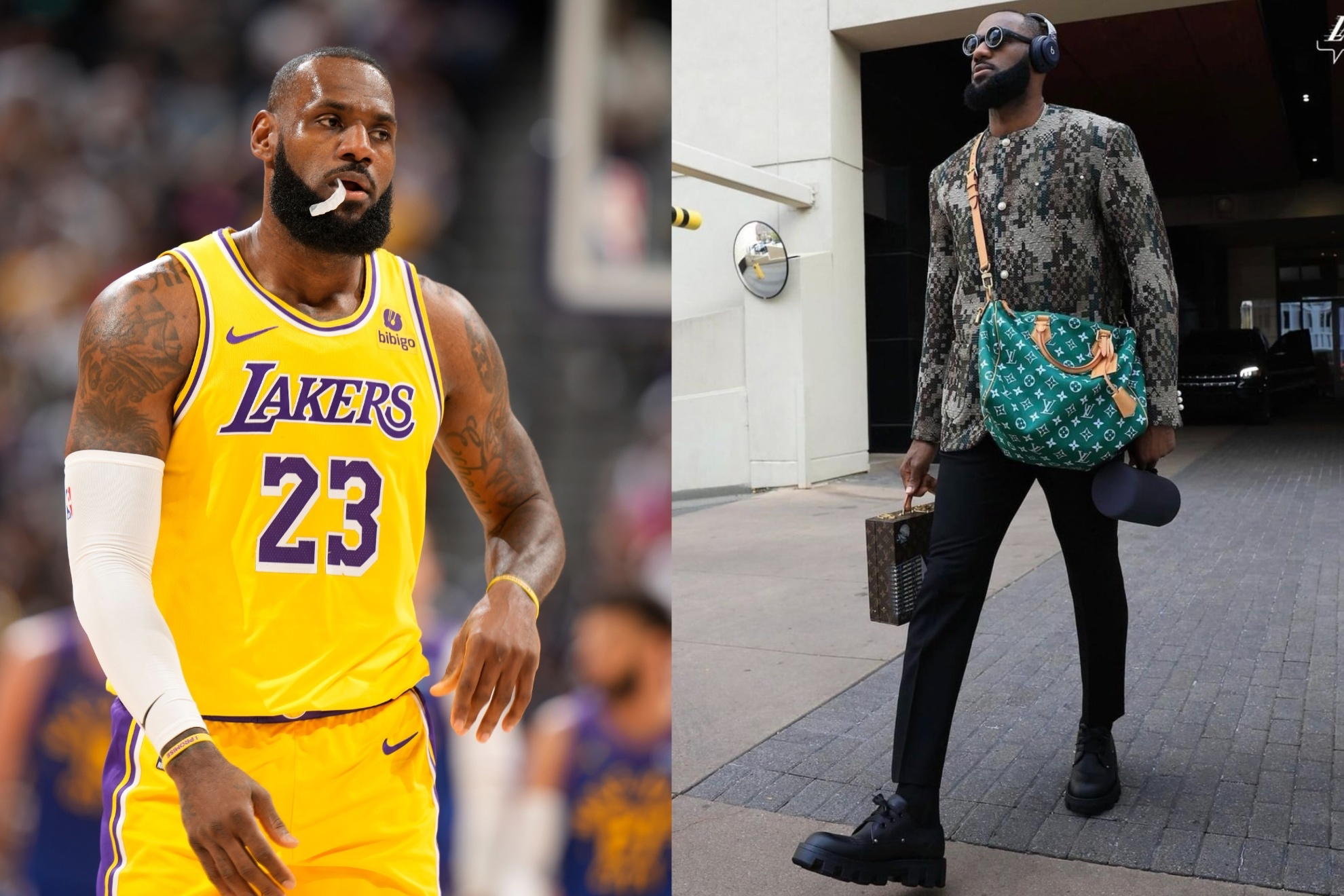 LeBron James Dons Head-to-toe Louis Vuitton for Lakers vs. Nuggets