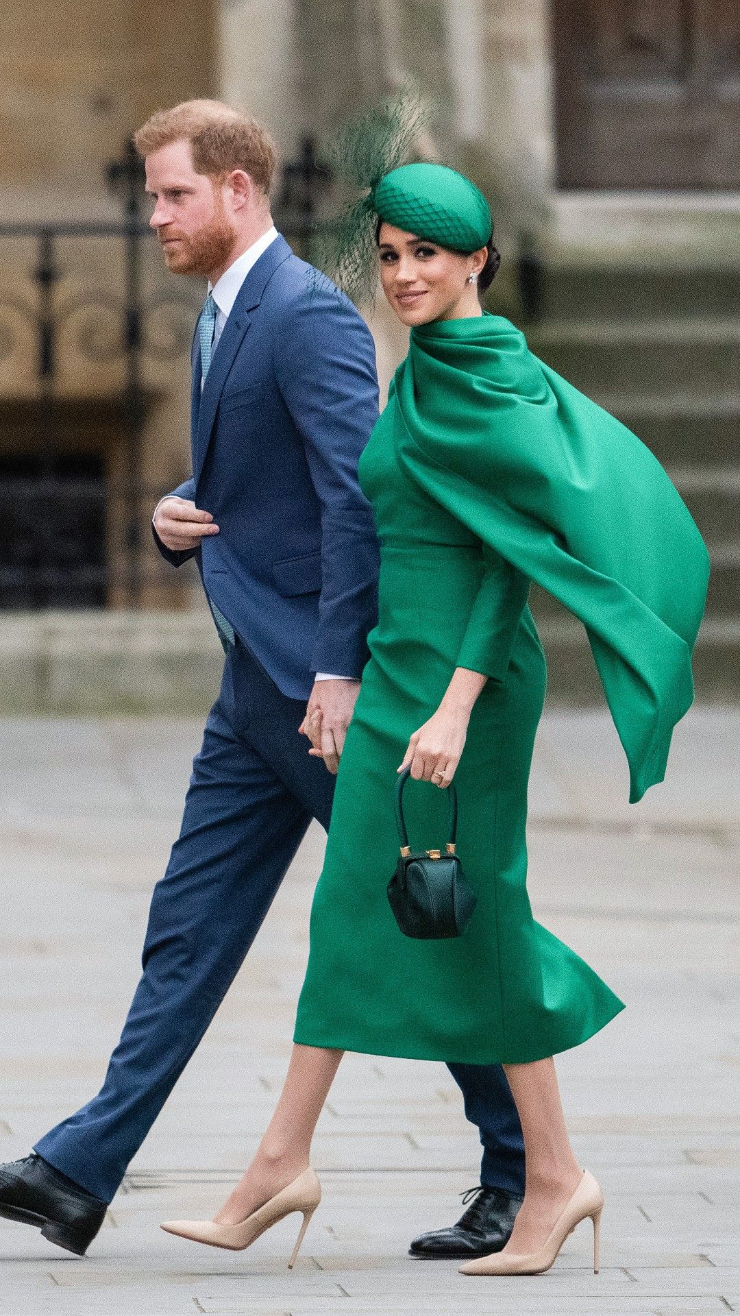<p>                     Prince Harry and Meghan, Duchess of Sussex marked their final engagement as senior members of the royal family on March 9, 2020, attending the annual Commonwealth Service at Westminster Abbey.                   </p>                                      <p>                     Meghan arrived in an emerald green dress, with a matching cape, bag and fascinator. Harry matched her subtly in a blue suit with a green lining.                   </p>