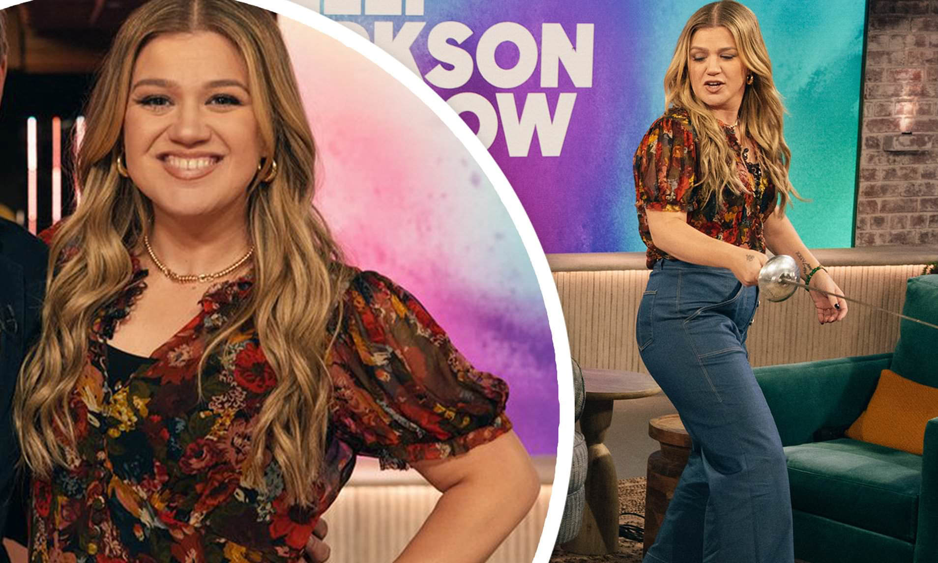 Kelly Clarkson, 41, looks SLENDER in fitted jeans after weight loss
