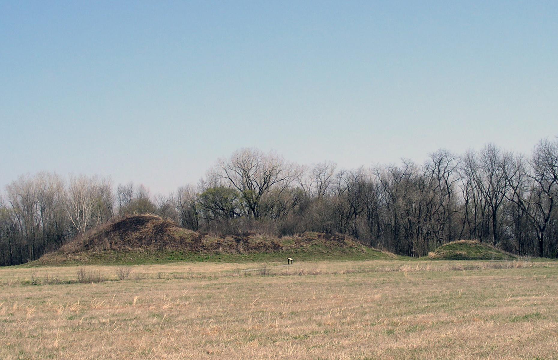 <p>One burial mound, two temple mounds and nine house mounds make up the Spiro Mounds archaeological site – once an important regional and religious centre for the Caddoan Mississippian culture, a prehistoric Native American people whose descendants make up the modern Caddo Nation of Oklahoma. Built and occupied between AD 850 and 1450, the 80-acre site is best known for its burial mound, which has yielded thousands of artefacts despite sustaining heavy damage in the 1930s. The mounds claimed a place on the National Register of Historic Places in 1969, and remain Oklahoma's only prehistoric Native American archaeological site open to the public.</p>
