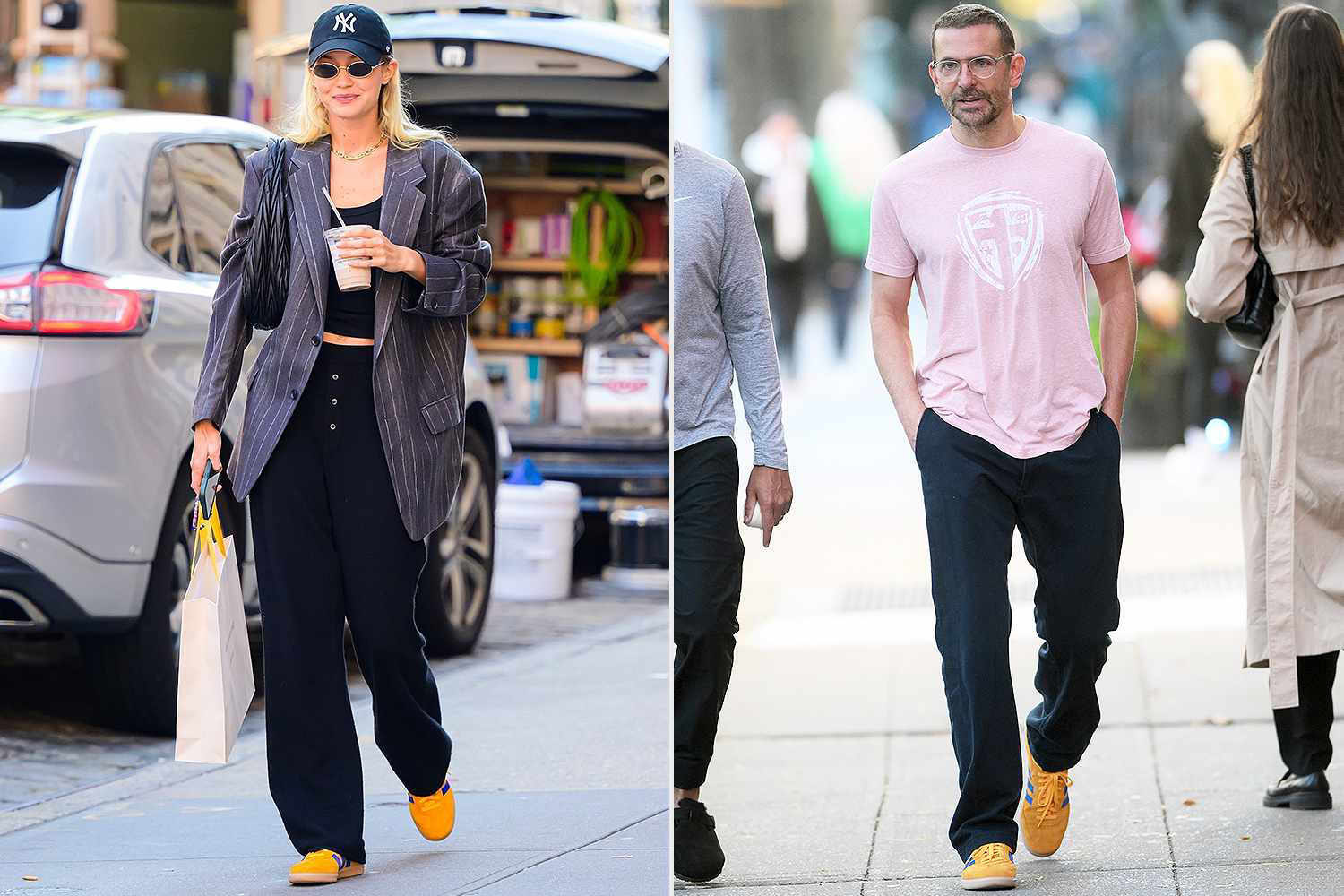 Bradley Cooper and Gigi Hadid Wear the Same Adidas Sneakers — a Custom ...