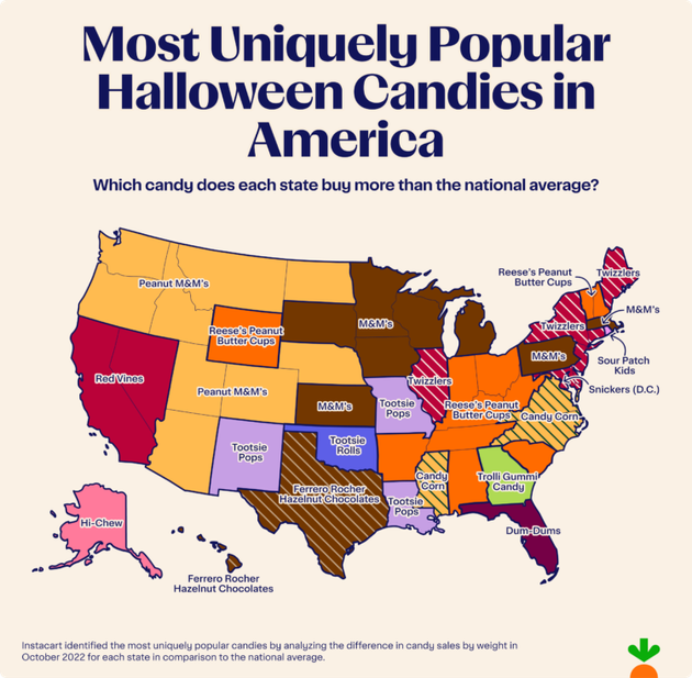 The Most Uniquely Popular Halloween Candy In Each Us State