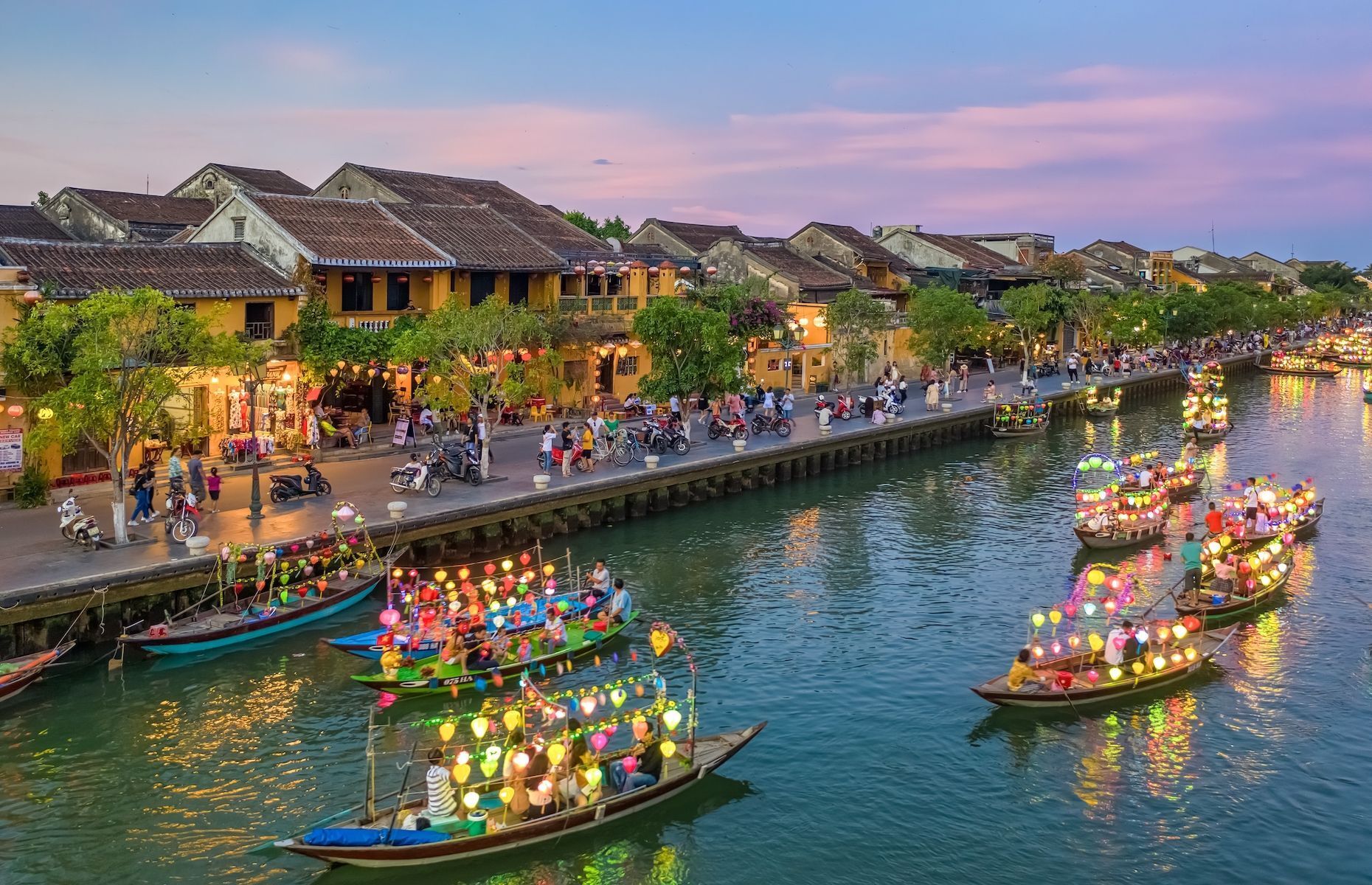 Located on Vietnam’s central coast, <a href="https://vietnam.travel/things-to-do/the-best-ways-to-explore-the-ancient-town-of-hoi-an" rel="noreferrer noopener">Hoi An</a> will immediately enchant visitors with its ancient architecture, covered bridge, and narrow streets illuminated at night by colourful lanterns. The area is famous as a former trading port on the Silk Road and is home to many talented tailors ready to create high-quality bespoke garments. Plan your stay between February and May to make the most of its historical district and local markets. Plus, take a bike tour through the surrounding rice paddies.