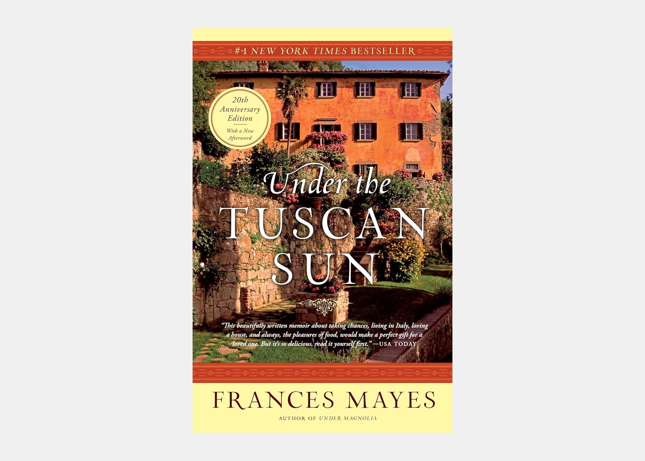 <p><strong>What it’s about:</strong> Yet another go-to-Italy-and-change-your-life classic, Frances Mayes’s memoir truly changed the game. I wouldn’t be surprised if this book—and the <a href="https://www.imdb.com/title/tt0328589/">2003 film adaptation</a>—are responsible for a sizable chunk of Italy’s GDP. But yes, this story has surely inspired many non-Italians to visit the cypress-studded Tuscan countryside, hoping to come upon a rundown villa in need of restoration and love, just as Mayes does in this travel writing classic.</p> <p><strong>The mood it’s giving:</strong> A leisurely walk through a Tuscan farmer’s market, where you come upon the most sweet-tart tomato you’ve ever had, its sun-bright juice coating your lips</p> <p><strong>The book’s first line:</strong> “‘What are you growing here?’ The upholsterer lugs an armchair up the walkway to the house but his quick eyes are on the land.”</p> $11, Amazon. <a href="https://www.amazon.com/Under-Tuscan-Sun-Home-Italy/dp/0767900383/ref=sr_1_1?crid=ID25I7DZ1VBD&keywords=Under+the+Tuscan+Sun%3A+At+Home+in+Italy+by+Frances+Mayes&qid=1698282150&s=books&sprefix=under+the+tuscan+sun+at+home+in+italy+by+frances+mayes%2Cstripbooks%2C132&sr=1-1">Get it now!</a><p>Sign up to receive the latest news, expert tips, and inspiration on all things travel</p><a href="https://www.cntraveler.com/newsletter/the-daily?sourceCode=msnsend">Inspire Me</a>