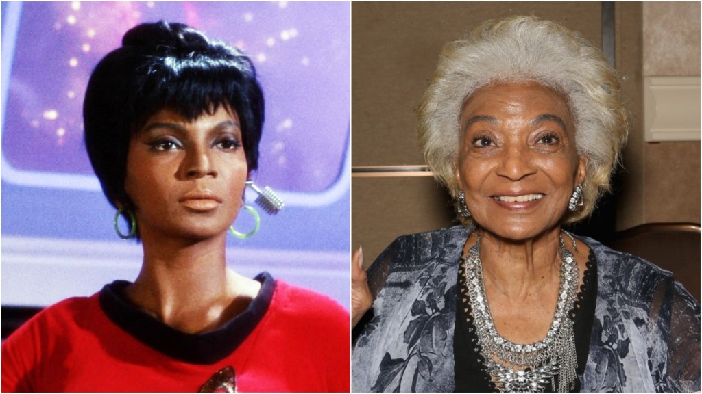 <p>Trying to break through as a black actress in the 1960s was <em>not </em>an easy thing to do, but <a href="https://uhura.com/">Nichelle Nichols</a> continued to push, finding small roles in a few films between 1959’s <em>Porgy and Bess </em>and 1966’s <em>Mister Buddwing</em>. </p> <p>On TV she could be seen in episodes of <em>Star Trek </em>creator Gene Roddenberry’s <em>The Lieutenant</em>, <em>Peyton Place </em>and Tarzan before being hired to play Uhura. Although Nichols was planning on quitting the show after the first season, she was talked out of it by <a href="https://www.nobelprize.org/prizes/peace/1964/king/biographical/">Dr. Martin Luther King, Jr.</a>, and remained with the franchise for much of her life. She played Uhura in six films as well as the fan-made production, <em>Star Trek: Of Gods and Men</em>.</p> <p>Nichols impact as Uhura was such that NASA worked with her to recruit minority and female personnel for the space agency, her recruitees including the first American female astronaut, Sally Ride; and the first black astronaut, United States Air Force Colonel Guion Bluford. “When I began,” the actress pointed out, “NASA had 1,500 applications. Six months later, they had 8,000. I like to think some of those were encouraged by me. The aim was to find qualified people among women and minorities, then to convince them that the opportunity was real and that it also was a duty, because this was historic. I really had this sense of purpose about it myself.”</p> <p>In subsequent years, she provided her voice to a number of TV animated characters, including playing herself on <em>Futurama </em>and <em>The Simpsons</em>; there was a recurring role on <em>Heroes</em> and the soap opera, <em>The Young and the Restless</em>; and film parts in later years included <em>The White Orchid </em>and <em>American Nightmares </em>(both 2018) and <em>Unbelievable!!!!! </em>(2020). Additionally, she recorded three albums, penned her autobiography (<em>Beyond Uhura</em>) and wrote a pair of sci-fi novels, <em>Saturn’s Child </em>and <em>Saturna’s Quest</em>. Married twice, she has one son (Kyle Johnson). In 2015, Nichols suffered a minor stroke and, three years later, was diagnosed with dementia. <a href="https://www.womansworld.com/posts/celebrities/star-trek-legend-nichelle-nichols-dies-at-89">She died of heart failure on July 30, 2022 at 89</a>. </p>
