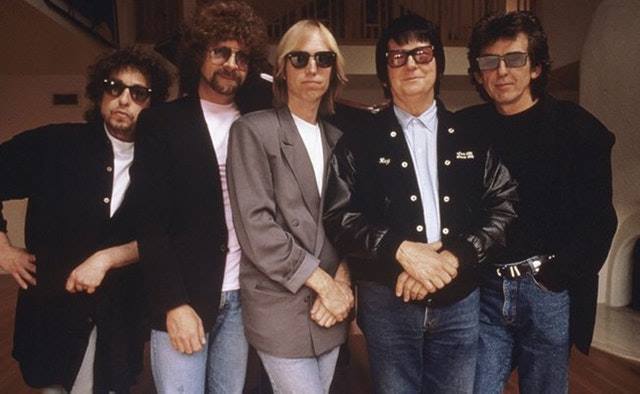 <p><span>In 1988, five of the greatest musical minds of the century came together to create a super group like no other: The Traveling Wilburys. Bob Dylan, Jeff Lynne, Tom Petty, Roy Orbison, and George Harrison formed this legendary band that fused their unique styles into one harmonious sound. From Dylan's folk-rock roots, Lynne's pop sensibilities, Petty's Americana flair, Orbison's rockabilly vibes, and Harrison's Beatles influence, the group created a timeless blend of music that generations have enjoyed. They released two albums in 1988 and 1990, respectively. Although the members have since gone their separate ways, the Traveling Wilburys will always be remembered as an incredible collaboration between some of the most influential musicians ever.</span></p>