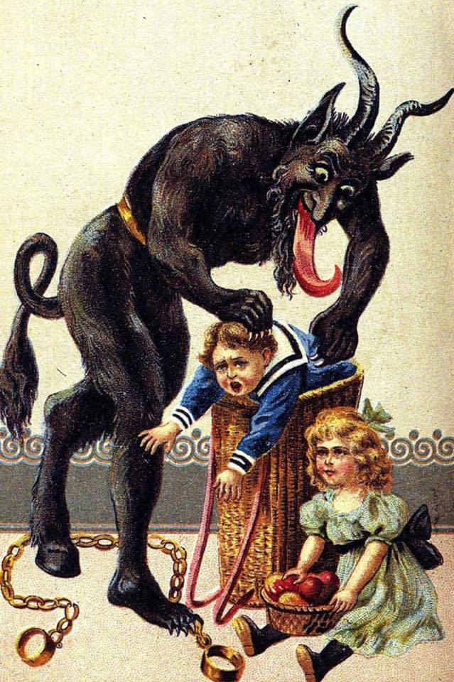 <p><span> Krampus, the half-goat, a half-demon figure of European folklore, is a staple of Christmas festivities. With his long tongue and menacing horns, Krampus has been scaring naughty children since the Middle Ages as a warning to stay on Santa's good side! His origins are rooted in pre-Christian Alpine traditions, where he was known as “Krappen” or “Kruippen” – both terms referring to a devilish figure who terrorized misbehaving kids. Today, Krampus remains an integral part of Christmas celebrations, with parades and festivals across Europe honoring this mythical creature. So if you're thinking about being naughty this holiday season, beware: Krampus may be watching!</span></p>