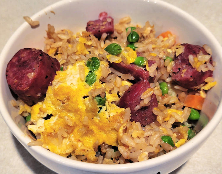 Easy Blackstone Sausage Fried Rice!!