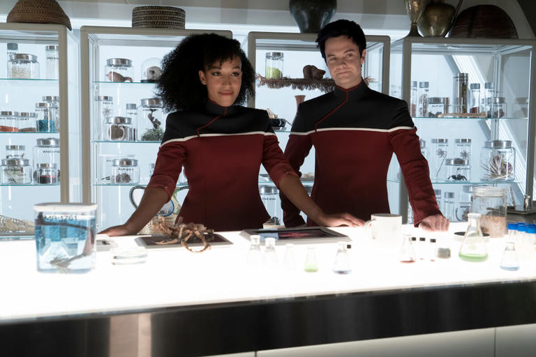 Tawny Newsome as Mariner and Jack Quaid as Boimler in ‘Star Trek: Strange New Worlds’ | Michael Gibson/Paramount+