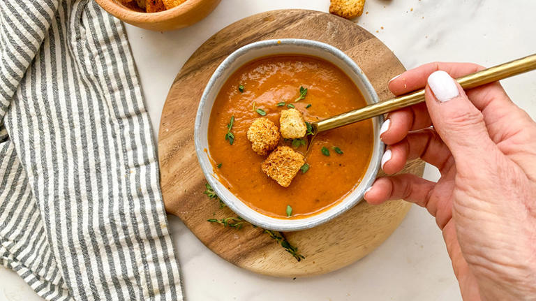 Vegan Roasted Tomato And Squash Soup Recipe