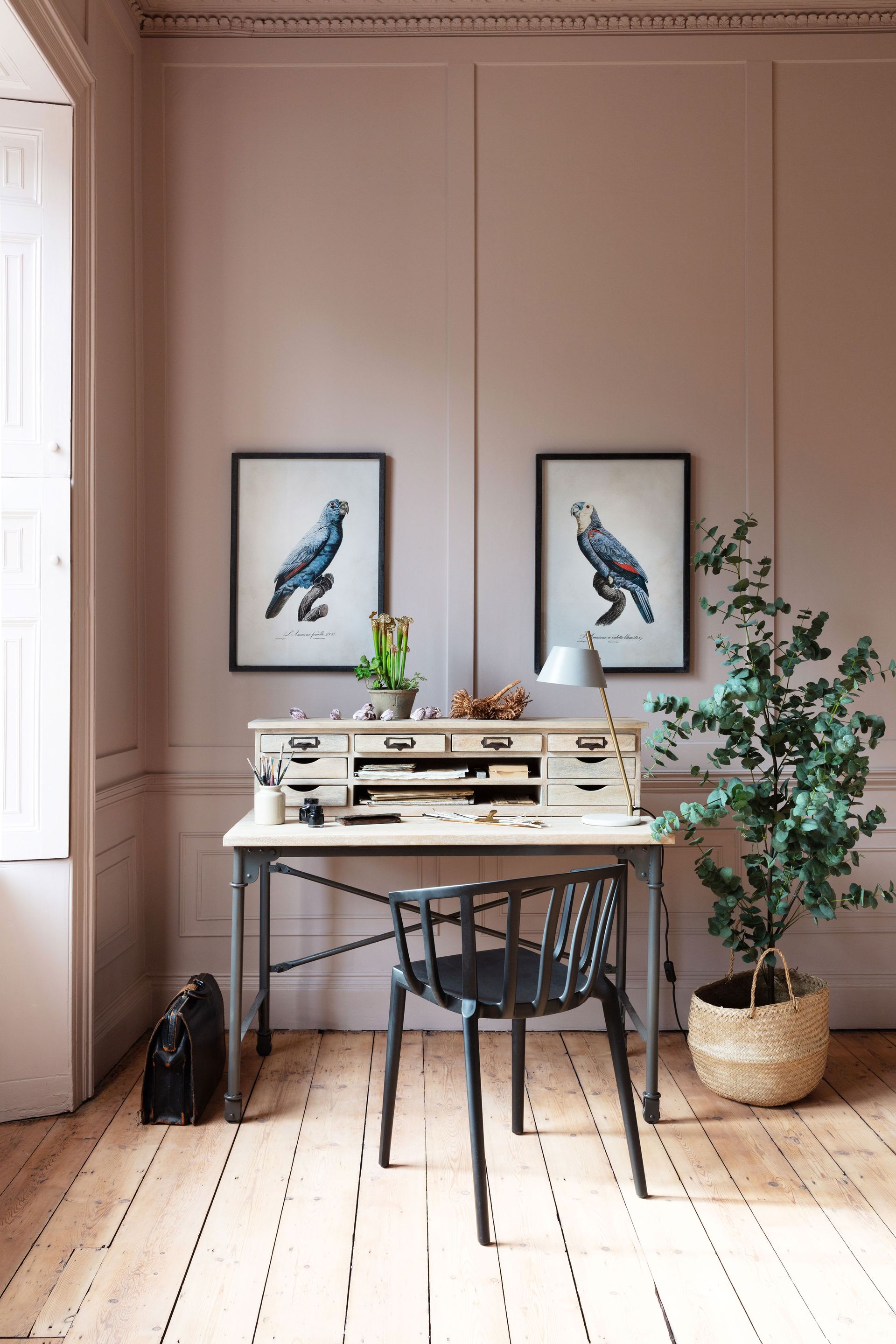 <p>                     This piece of furniture will – probably – dominate your room and it is where you will be posted all day long, so it has to be right.                    </p>                                      <p>                     Designer Kelly Wearstler makes the desk the star of her home office design – showing that even when space is limited choosing a desk that’s a beautiful piece of furniture in its own right can make yours an inspiring space to spend your days.                   </p>                                      <p>                     In her own work space, Kelly keeps her collection of art and design books close by, displaying them on a nearby wall for ‘visual texture and stimulation’, she says.                     </p>                                      <p>                     If your work area is part of another room, being able to clear everything away at the end of the day can be vital for wellbeing, which is where hidden desk ideas come in.                   </p>