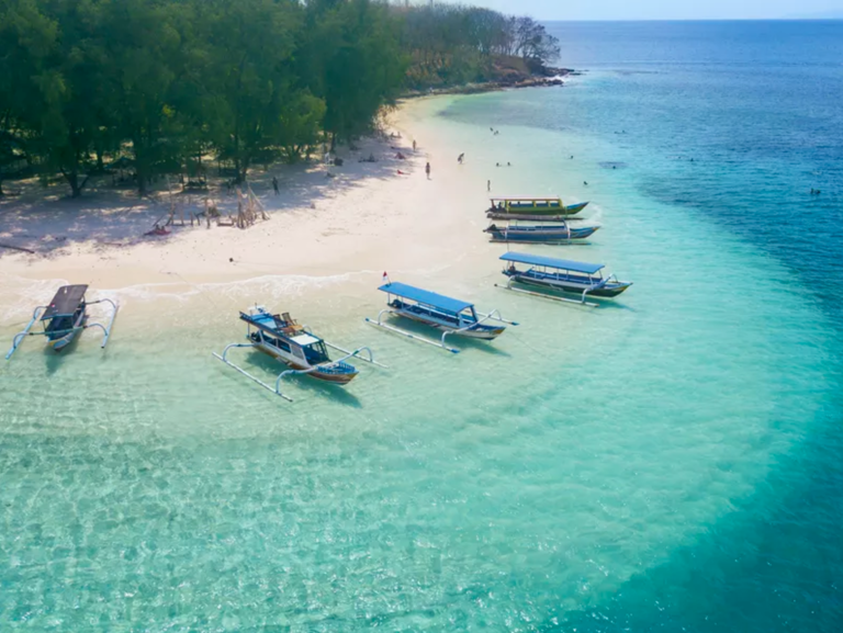 Indonesia is known for its tropical beaches.