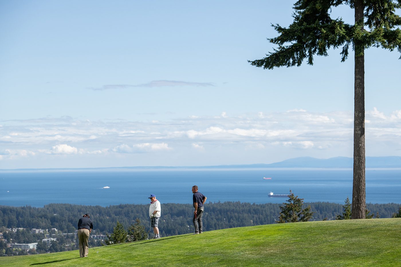 <p>That mild climate also makes Victoria one of the few spots in Canada where you can golf every month of the year. Canada’s only 36-hole Nicklaus Design course can be found at <a href="https://bearmountain.ca/" rel="noopener noreferrer">Bear Mountain</a>, while other courses are renowned for their awe-inspiring views of the Olympic Mountains and the Pacific. An abundance of local wineries, breweries and spas offer all the rejuvenating therapies that elevate a golf trip from "good" to "unforgettable."</p> <p>Check out 13 great <a href="https://www.readersdigest.ca/travel/canada/great-canadian-golf-courses/">Canadian golf courses under $100</a>.</p>