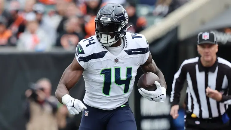 Seahawks wide receiver DK Metcalf at Paycor Stadium on October 15, 2023.