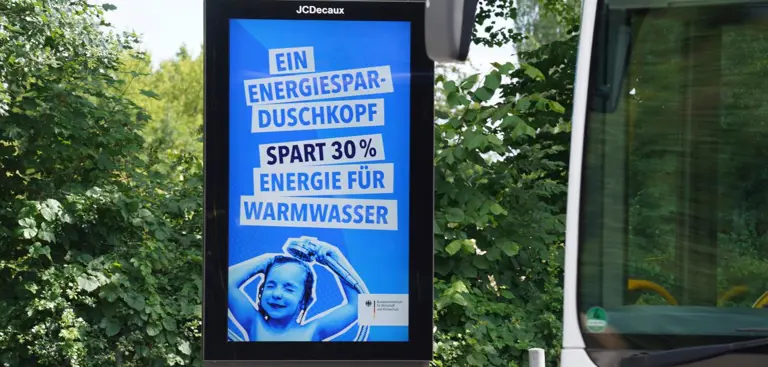 Eine Anzeige der Energiespar-Kampagne des Bundesministeriums für Wirtschaft und Klimaschutz Marcus Brandt/dpa/picture alliance