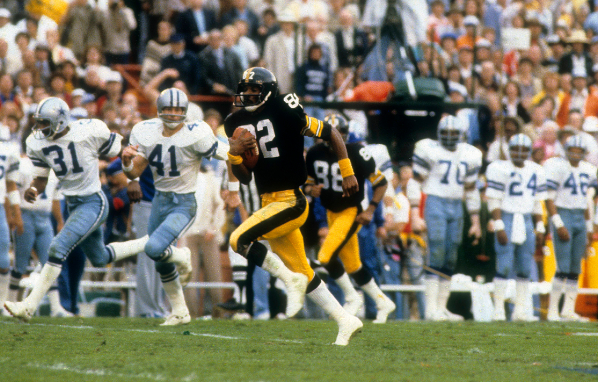 <p>Stats: 537 Receptions, 8,723 Receiving Yards, 63 Touchdowns<br>Accolades: 3- Time Pro-Bowl, 1984 NFL Comeback Player of the Year, Steelers All-Time Team<br>Championships: 4</p> <p>John Stallworth ran for over 1,000 yards three seasons straight and scored 63 touchdowns for the Steelers. He was a part of 4 Super Bowl-winning teams. He would be higher on the list had he not been plagued with injuries throughout his career.</p>