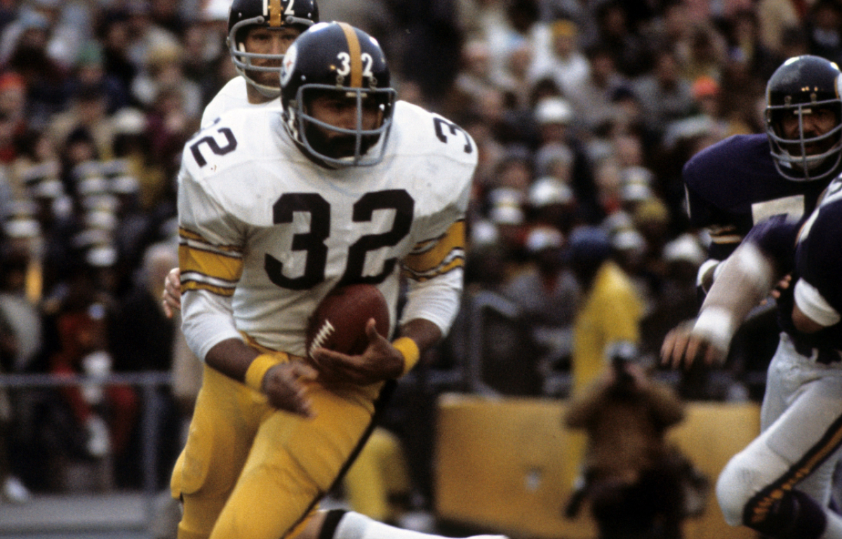<p>Stats: 12,120 Rushing Yards, 91 Rushing Touchdowns, 307 Receptions<br>Accolades: 1976 Man of the Year, 9-Time Pro-Bowl, NFL 1970s All-Decade Team, Steelers All-Time Team, Super Bowl MVP<br>Championships: 4</p> <p>Franco Harris was just dominant in his era, a Super Bowl MVP, and 9- time Pro-Bowler, all he did was get yards and touchdowns. In 12 seasons with the Steelers, he was a league leader with 14 rushing touchdowns. He was also on the receiving end of the Immaculate Reception, so what else can we say, a born winner.</p>