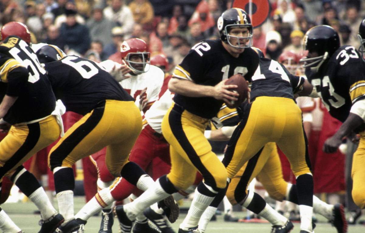 <p>Stats: 27,989 Passing Yards, 70.9 Passing Rating, 2,257 Rushing Yards, 32 Rushing Touchdowns<br>Accolades: 2-Time Super Bowl MVP, 1979 NFL MVP, 1970’s NFL All-Decade team, Steelers All-Time Team<br>Championships: 4</p> <p>What can be said about Terry Bradshaw? He was the Quarterback of four Super Bowl winning teams, he won the Super Bowl MVP Twice, and his personality was bigger than life. He is one of the best QB’s of all time. Before Tom Brady there was Terry!</p>