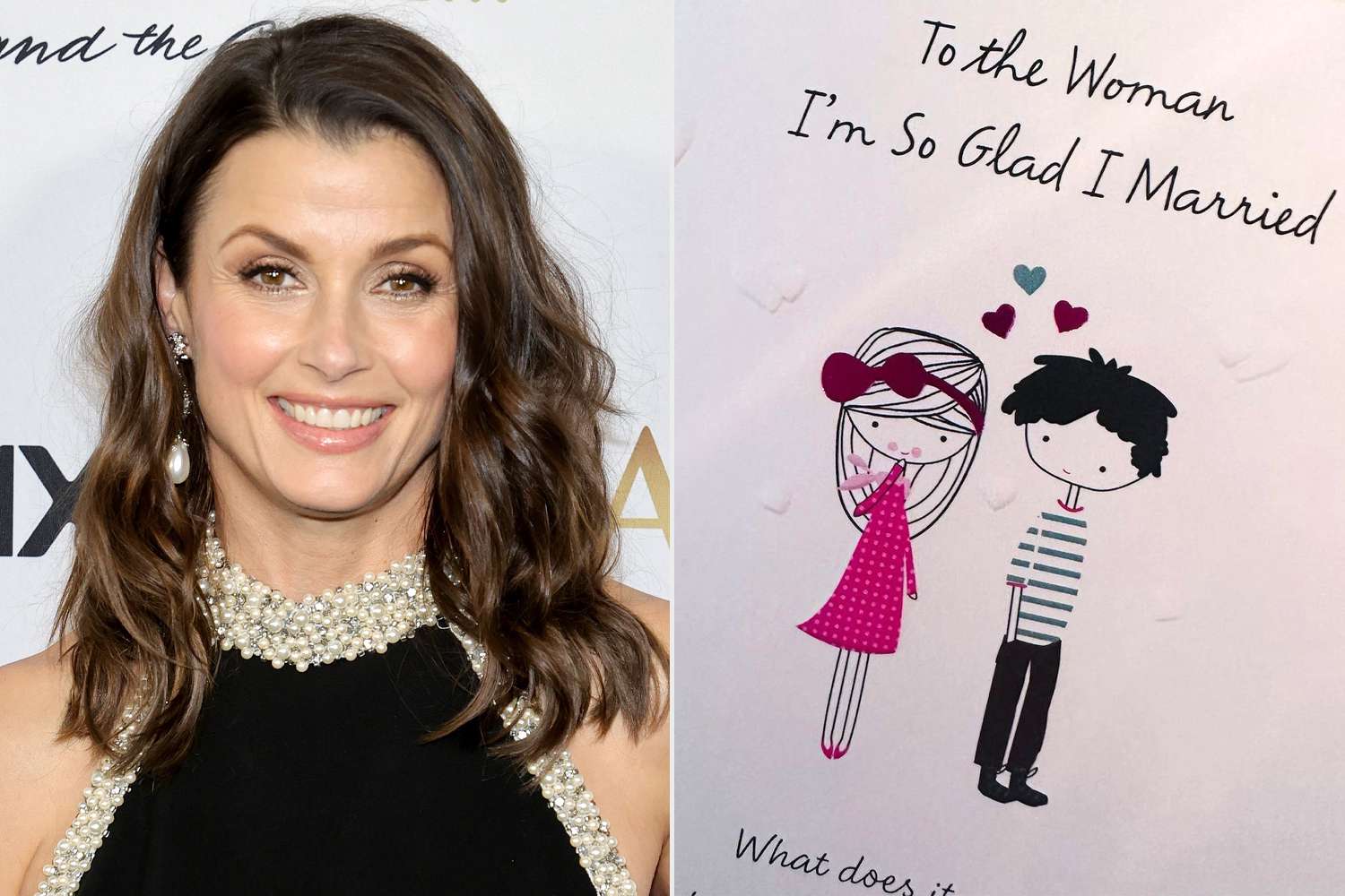 <a>Jamie McCarthy/WireImage; Bridget Moynahan/Instagram Bridget Moynahan shared the sweet anniversary card she received from husband Andrew Frankel.</a>