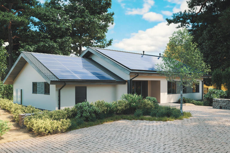 If your home is super energy efficient and it has solar panels, you could pay virtually nothing to the power company or live completely off the grid.