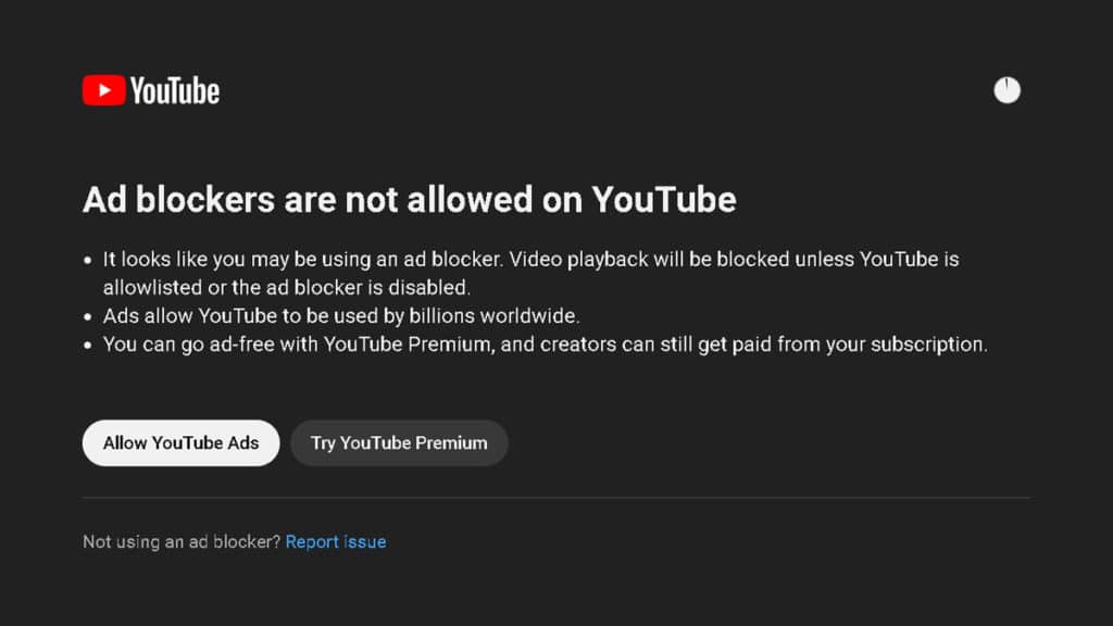 Video is blocked