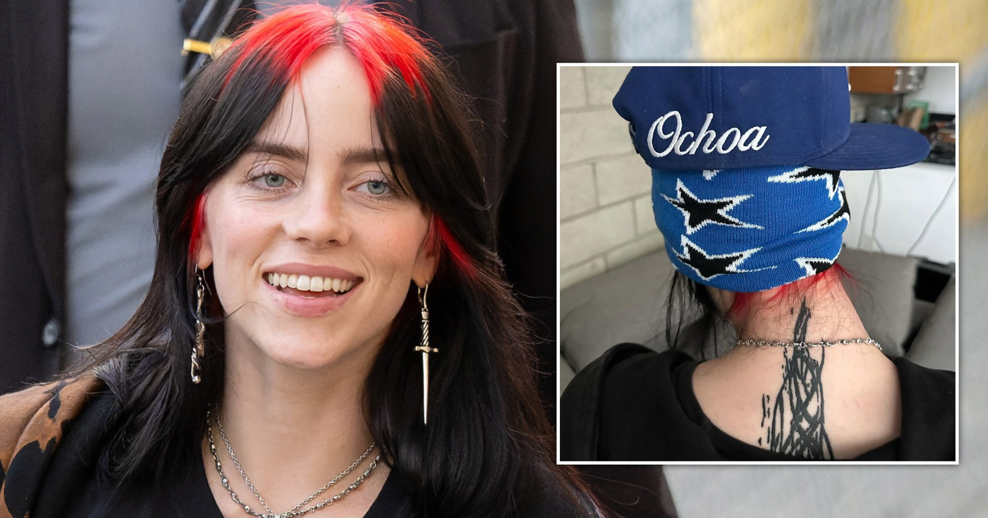 Billie Eilish debuts absolutely massive tattoo but nobody can figure ...
