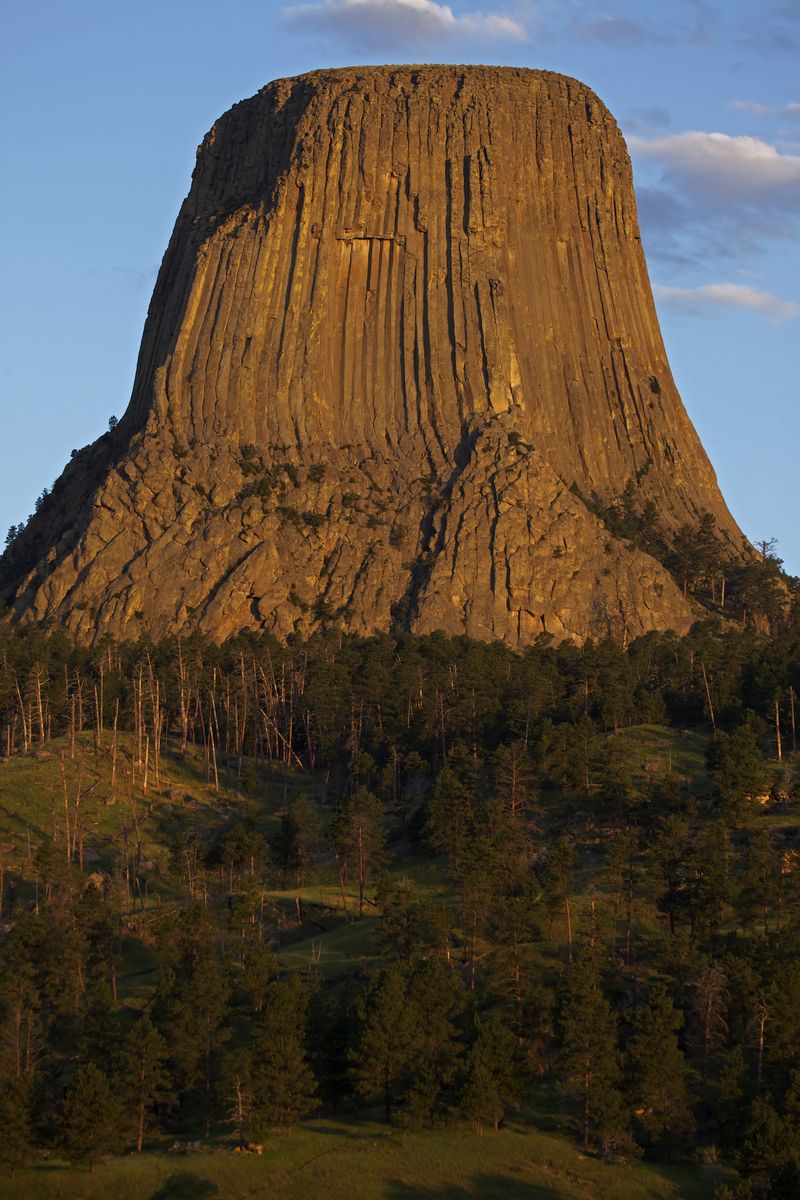 <p>The "Best Little Town" in the state has a population of 400 who enjoy incredible views of <a href="http://www.blackhillsbadlands.com/cities-towns/hulett-wyoming">Devils Tower</a> (America's first National Monument). However, that populations balloons to over 100,000, with bikers en route to annual Sturgis Motorcycle Rally in South Dakota. Whether you decide to explore the area on a motorcycle or horseback, you'll definitely want to make time on your schedule for a meal at the Ponderosa Cafe, a place that fits the Old West vibe of the town. </p>