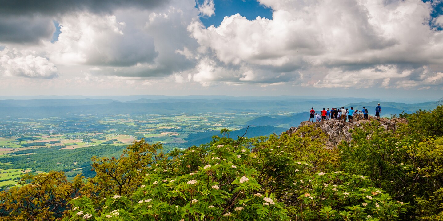 <p>The Blue Ridge Mountains run from the southern edge of Shenandoah National Park to the Great Smoky Mountains. </p><p>Photo by Jon Bilous/Shutterstock</p><p>The lilting accents, the stiff drinks, the lingering meals—nearly everything about the American South asks us to slow down. The key to enjoying the region is not to rush. That goes for the Blue Ridge Parkway, too. With a speed limit that rarely exceeds 45 mph, the meandering, artfully laid-out, two-lane highway politely demands to be savored. It’s no surprise that people travel from around the world to experience one of North America’s most iconic routes. </p><p>Although it would only take about nine hours to drive the road straight through from Charlottesville, Virginia, to Asheville, North Carolina, give yourself five days to mosey along the 384 miles between these two cities, the most popular segment of the 469-mile-long Parkway. The drive’s scenery justifies its reputation as one of the great roads, following the rocky ridges, green plateaus, and soft hilly meadows of the Appalachian Mountains all the way from Shenandoah National Park down the Blue Ridge chain to Great Smoky Mountains National Park. But the road has more appeal than just the dramatic vistas—the excuses to pause are as plentiful as the panoramas. </p><p>Illustration by Emily Blevins, animation by Claudia Cardia</p><p>Along this storied U.S. highway, you will see wild birds, breathtaking overlooks and mountain views, clear mountain streams, and mist-bound hilltops that remind you how the Blue Ridge Mountains got their name—you may even see some black bears picking their way through roadside woods for wild berries. You’ll hear birdsong as well as lots of banjos, fiddles, and guitars; you’ll hear the roar of waterfalls, and hopefully you’ll find a little silence, too. You’ll experience the sudden dark coolness of tunnels after brilliant sunlight and the particular thrill of driving around a curve to an open view that extends to the horizon.</p>