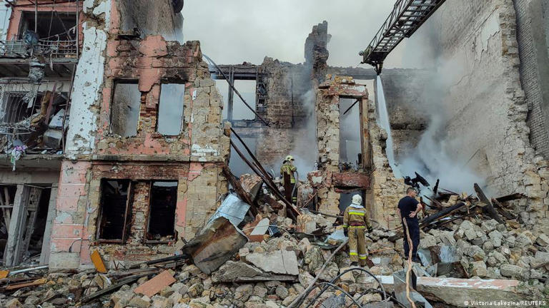Destruição russa continua na Ucrânia: cidade de Mykolaiv em julho de 2023
