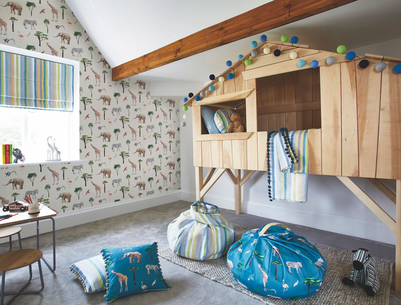 <p>                     Feeling handy? This fabulous indoor treehouse, in a room by Prestigious Textiles, will make your kids happier than they’ve ever been – and give you peace at the same time.                   </p>                                      <p>                     Not only is it the perfect hideaway for kids, but it also means there’s more floor space for fun, games and much needed storage below. It’s ideal for playtime, but if you incorporate some shared bedroom ideas, such as a mattress and cozy sleeping bags, it can be used for sleepovers.                   </p>