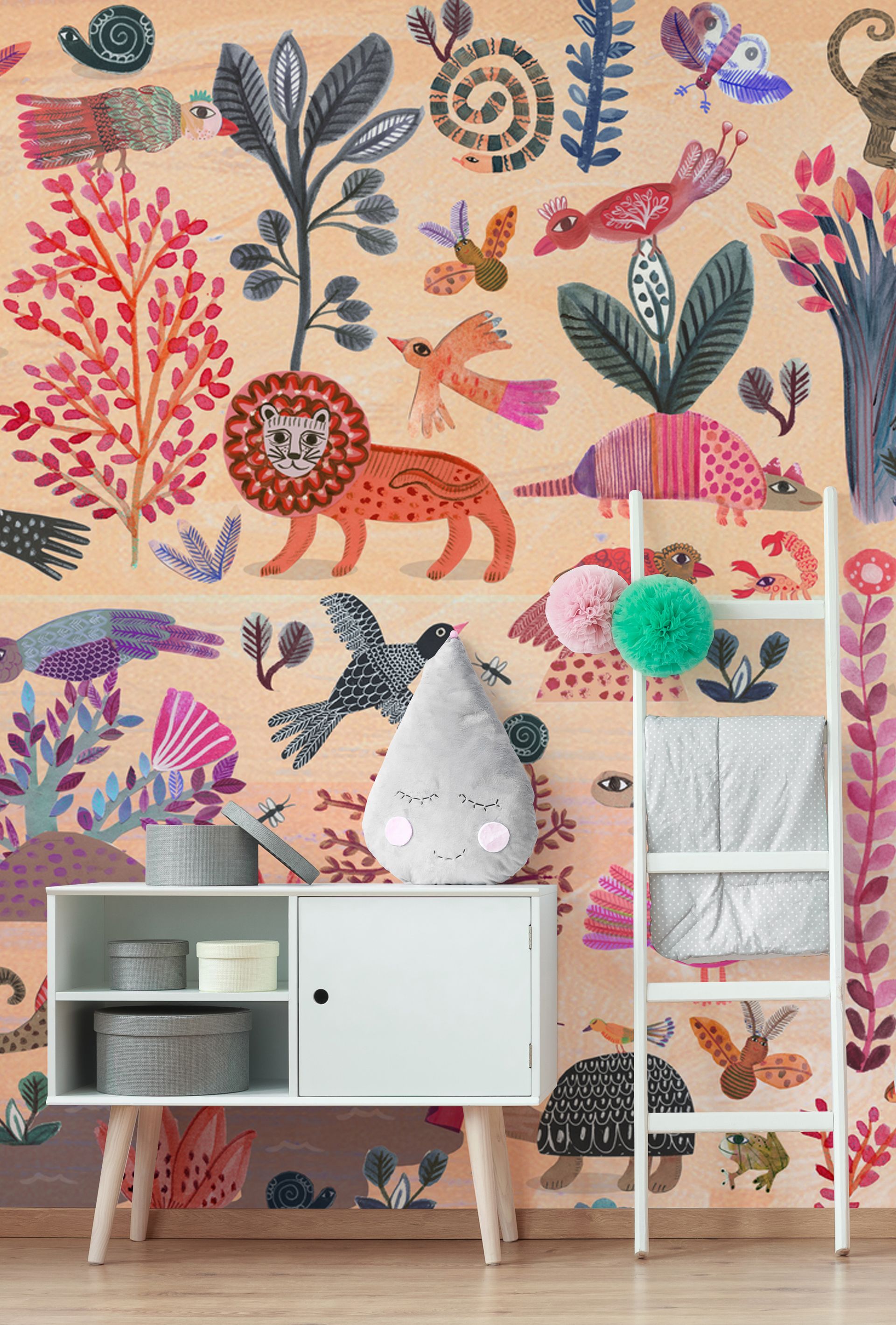 <p>                     Kids of all ages love color so why not add pattern and illustration into the mix?                   </p>                                      <p>                     There are also some fabulous murals to choose from for a kids' playroom or bedroom accent wall. The beauty of them over wallpaper is that they can be made to measure – so that awkward wonky wall can be transformed without you having to fiddle about cutting strips of wallpaper and trying to match repeat patterns. You can also find 'paste to the wall' and 'peel and stick' wallpaper, which makes the whole process a breeze. This one is from Wallsauce.                   </p>