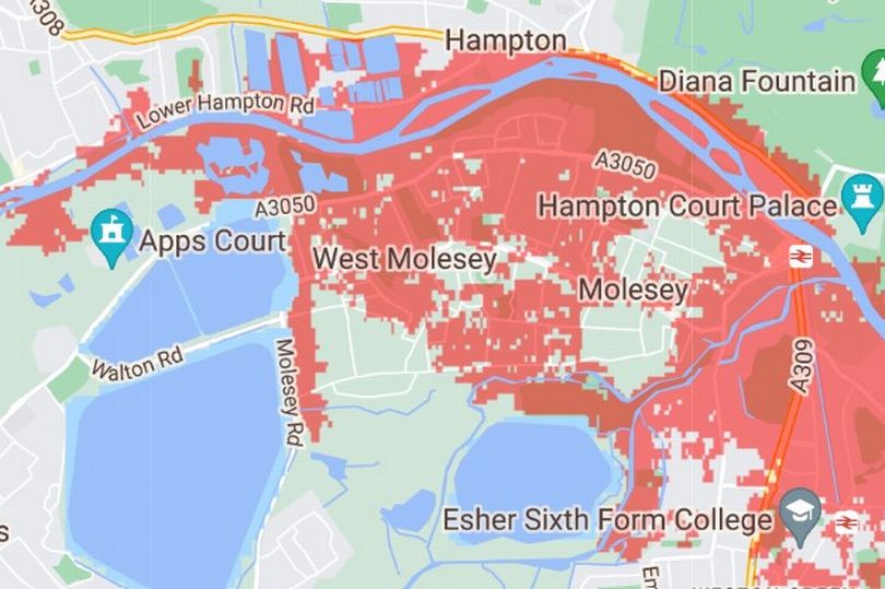 The Areas In Surrey That Could Be Almost Completely Submerged By 2050   AA1j49XE.img