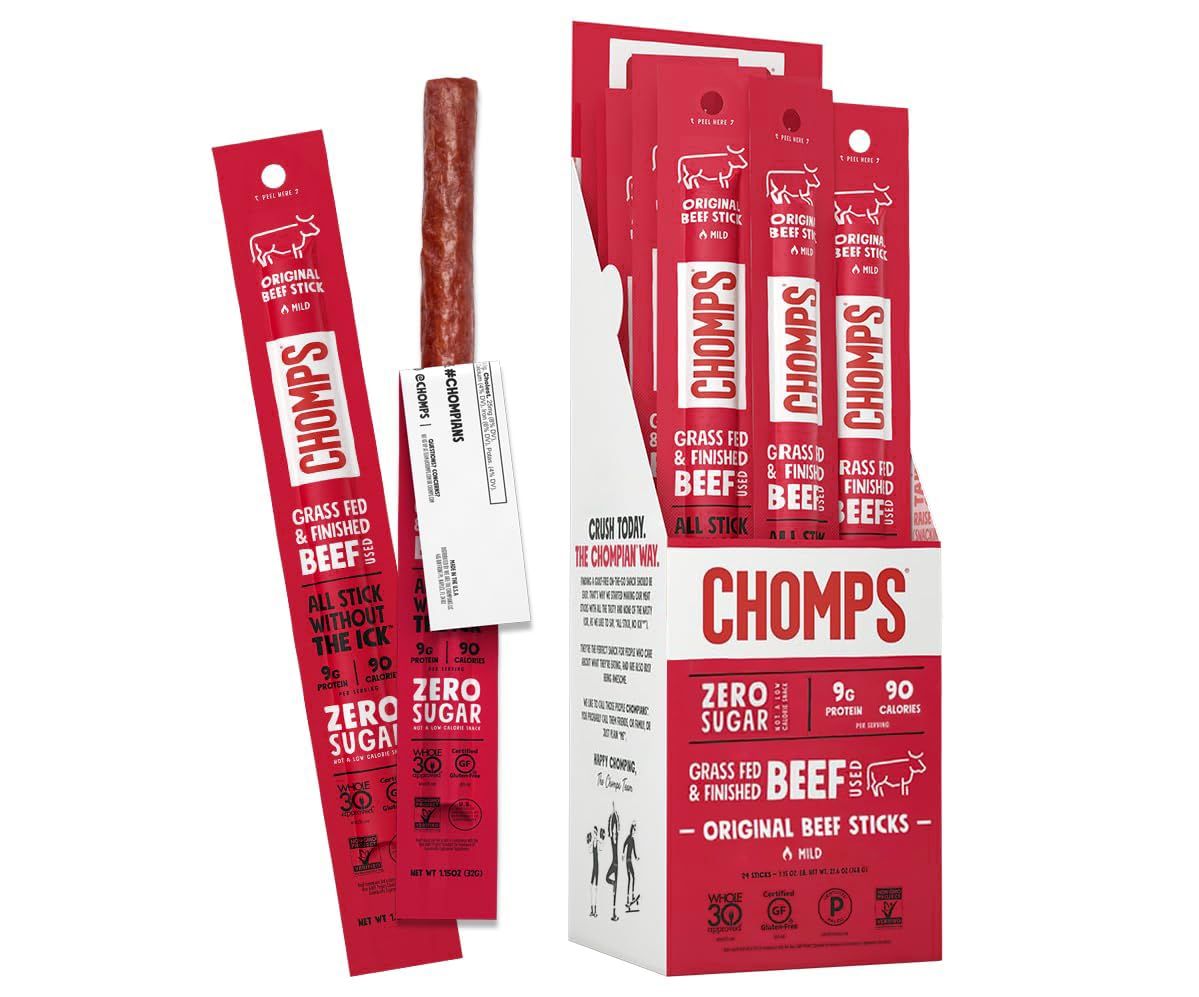 Chomps Grass-Fed Original Beef Jerky Snack