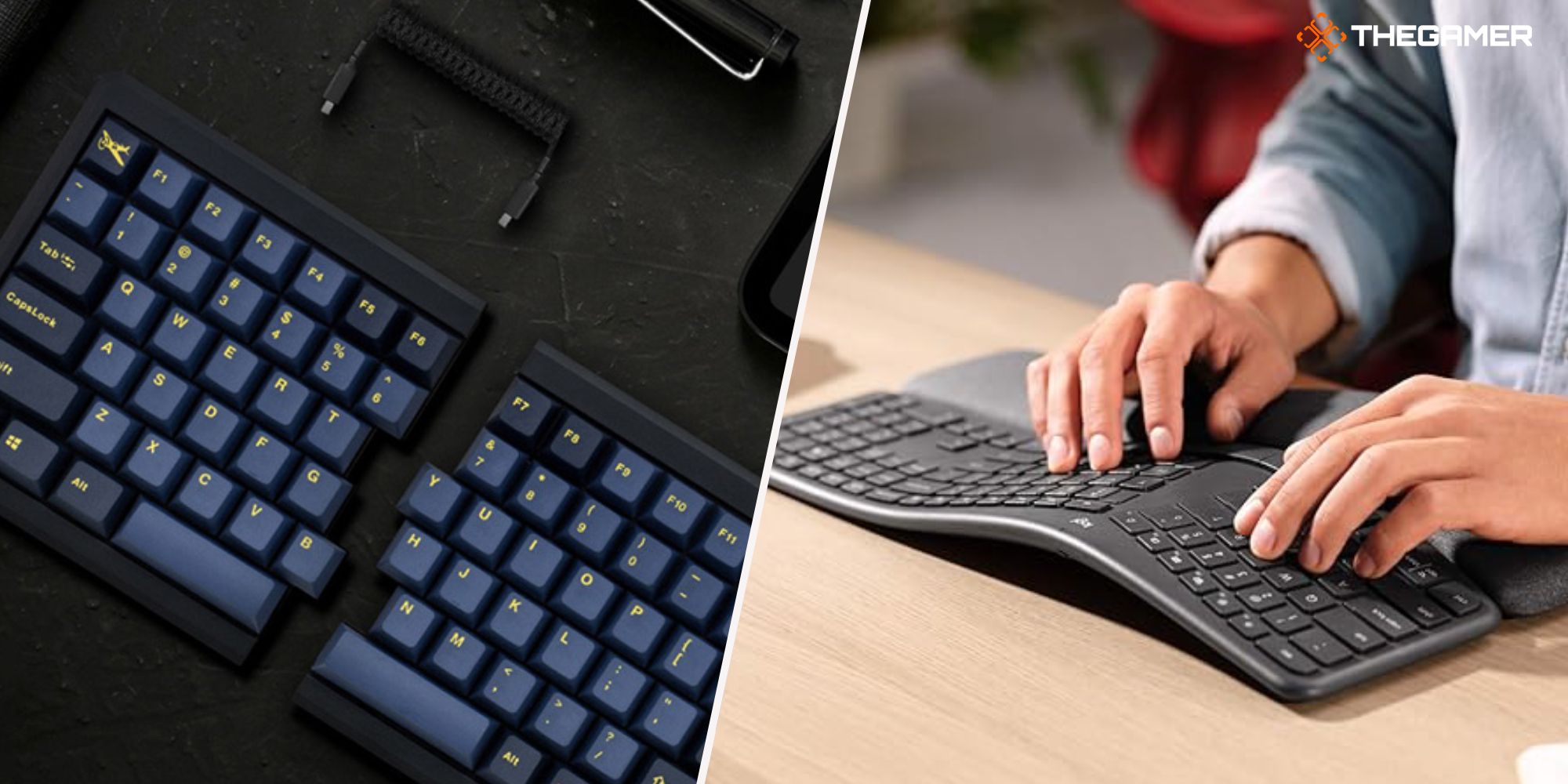 logitech white ergonomic keyboard        
        <figure class=