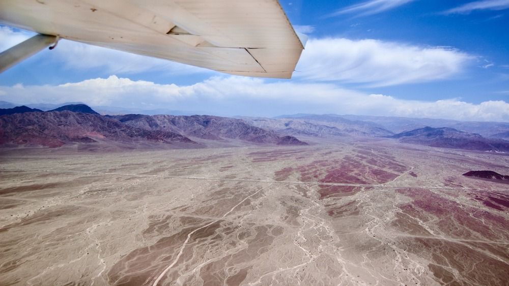 <p>                     The Nazca Lines were first brought to the world's attention in the 1920s, when airlines brought their passengers over the Nazca Pampa, an arid region of Peru locked between the Andes and the Pacific Ocean. They are best viewed from above.                   </p>
