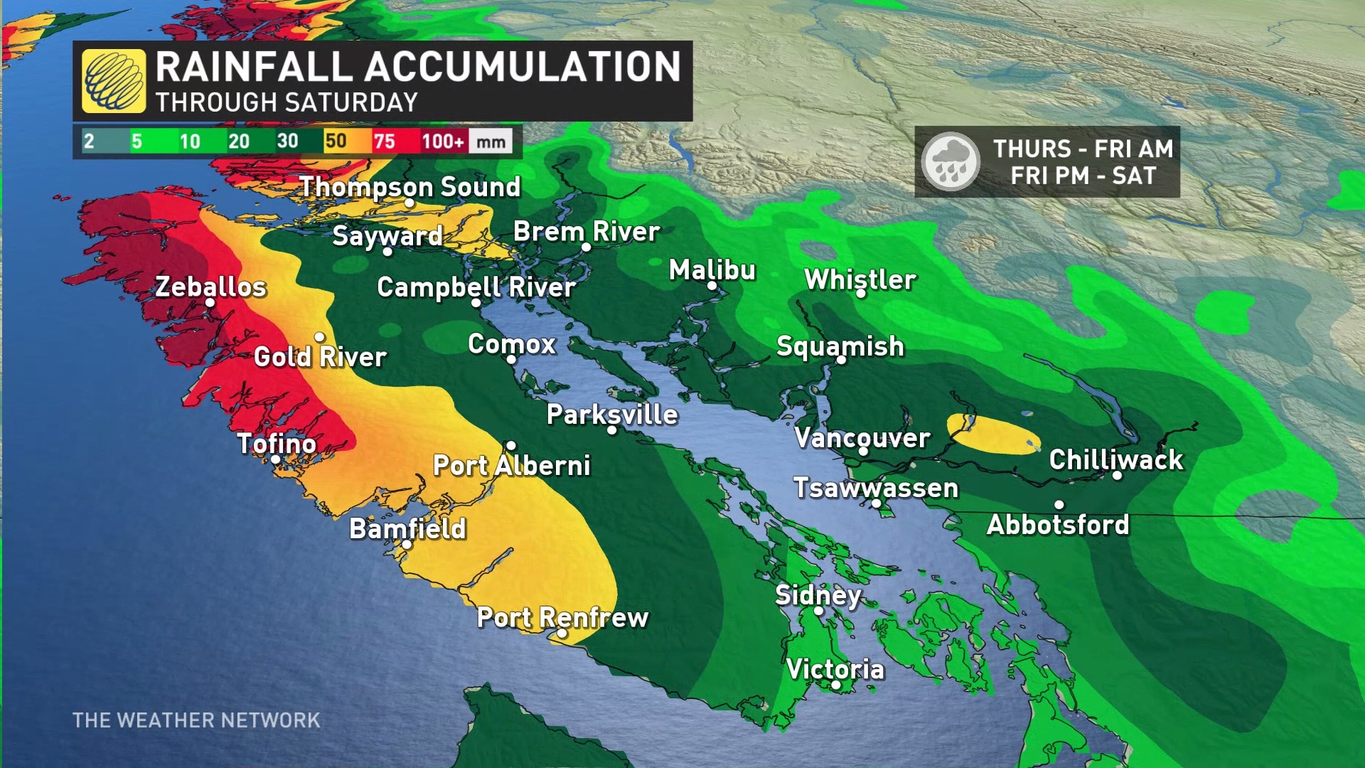 Periods Of Soggy, Blustery, Snowy Weather About To Swing Into The B.C.