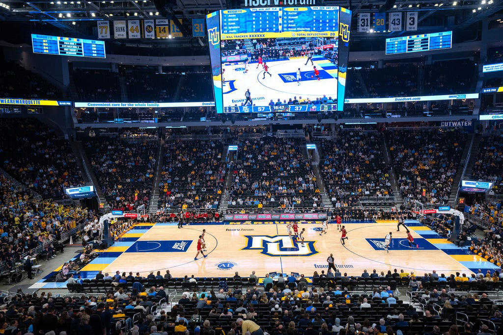 Here #39 s the story behind Marquette basketball #39 s new court at Fiserv Forum
