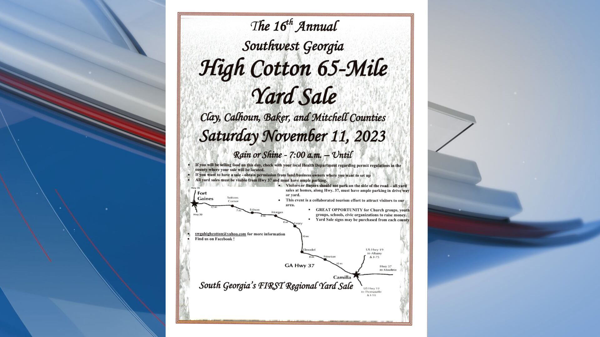 16th annual Southwest 65 Mile High Cotton yard sale