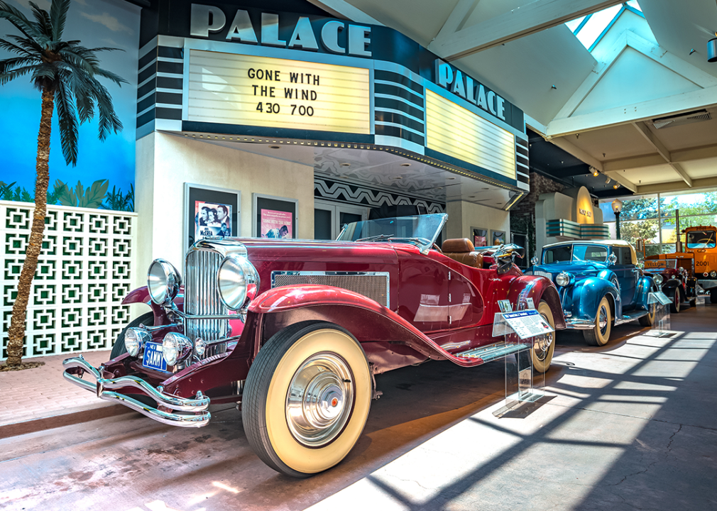 <p>Head over to Reno to peruse through a collection of more than 200 cars at the National Automobile Museum, displayed amid lifelike facades and artifacts from their respective time periods. Recognized as one of the <a href="https://galeriemagazine.com/the-10-best-car-museums-in-the-u-s/">10 best automobile museums</a> in the U.S. by Galerie magazine, the Reno car museum opened up in 1989 from the seed of gaming mogul Bill Harrah's car collection.</p>  <p>Split into four galleries, the museum features cars built in the 1890s and onward. Car lovers will get a glimpse of different exhibits, including celebrity automobiles owned by Elvis Presley, Frank Sinatra, and John F. Kennedy. Exhibits include the 1907 Thomas Flyer car, which won a race from New York to Paris in 1908, and a medley of speedy cars that have raced competitively on places like the roads of Mexico and the manicured tracks of Indianapolis.</p>  <p>Admission costs $15 for adults, $13 for seniors, and $10 for youth.</p>