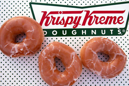 Get a dozen donuts for free now at Krispy Kreme<br><br>