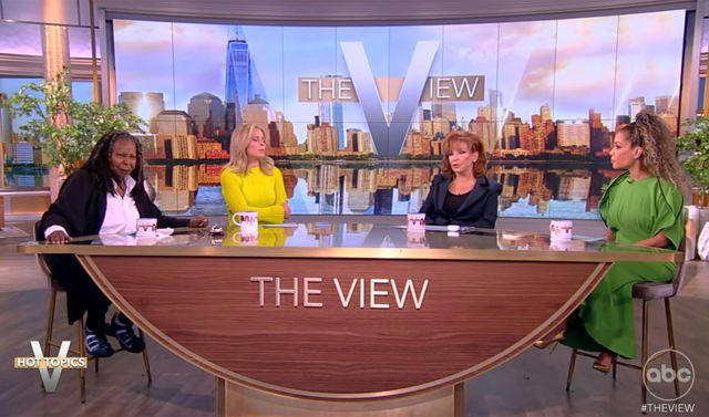 Whoopi Goldberg gives up and collapses on table during “The View”'s ...