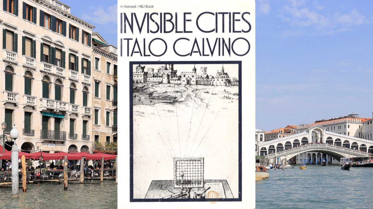 <p>Italo Calvino’s <em>Invisible Cities</em> is one of the great pieces of travel literature, but this isn’t your usual travelogue. It is ostensibly a piece of fiction, as Calvino imagines Marco Polo describing various cities to Kublai Khan, showcasing Kublai’s empire to its leader. Each city has its peculiarities, curiosities, and charms, but this spiderweb of poetic wandering eventually reveals a gorgeous truth. Calvino might be describing a broad range of places, but he is only describing Venice. <em>Invisible Cities</em> is a beautiful piece of work.</p>