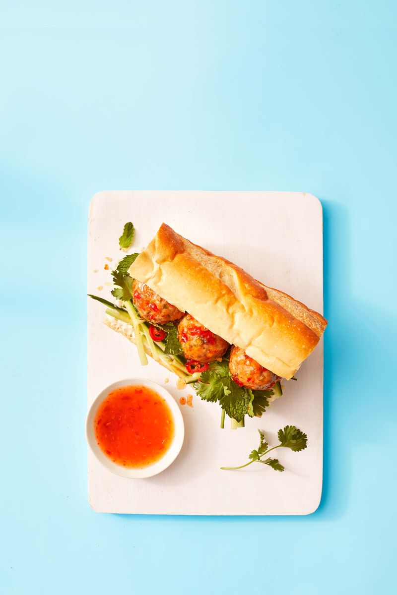 67) Gingery Pork Meatball Subs
