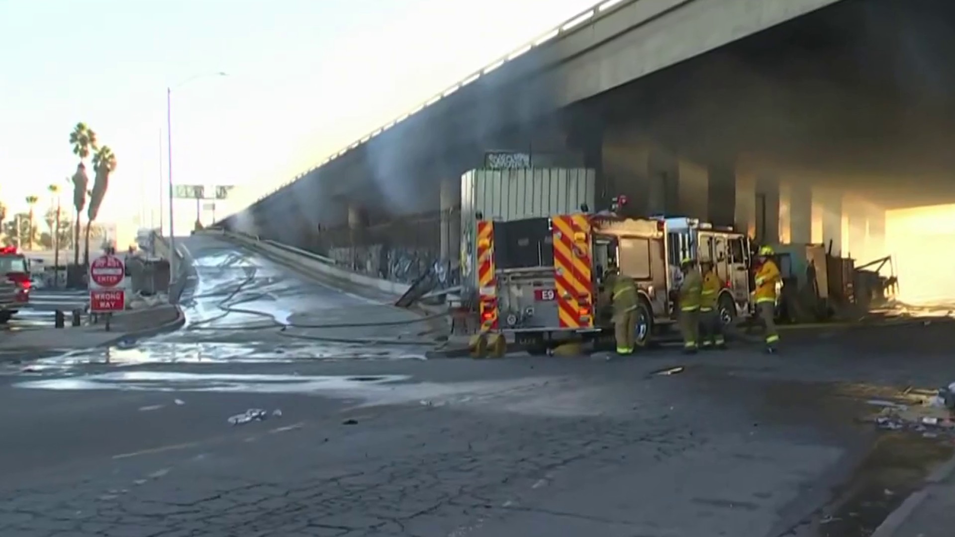 State Of Emergency Declared After Fire Damages 10 Freeway In Downtown LA   AA1jLYFd.img