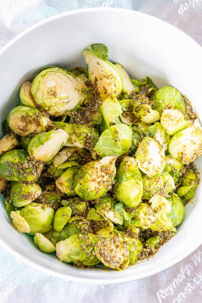 Roasted Brussels Sprouts and Onions