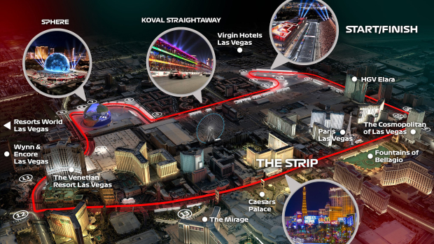 Las Vegas Grand Prix: Full track layout for controversial F1 street circuit