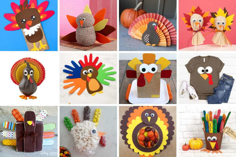 30 DIY Turkey Crafts for Kids this Thanksgiving